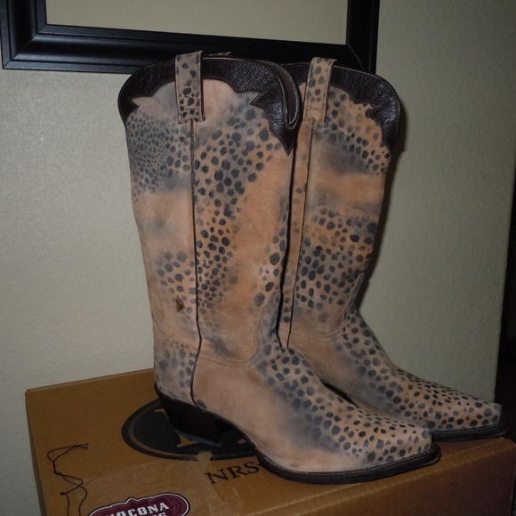 🐾👢Nocona Distressed Leopard Western Leather Boot👢🐾 - Picture 6 of 7